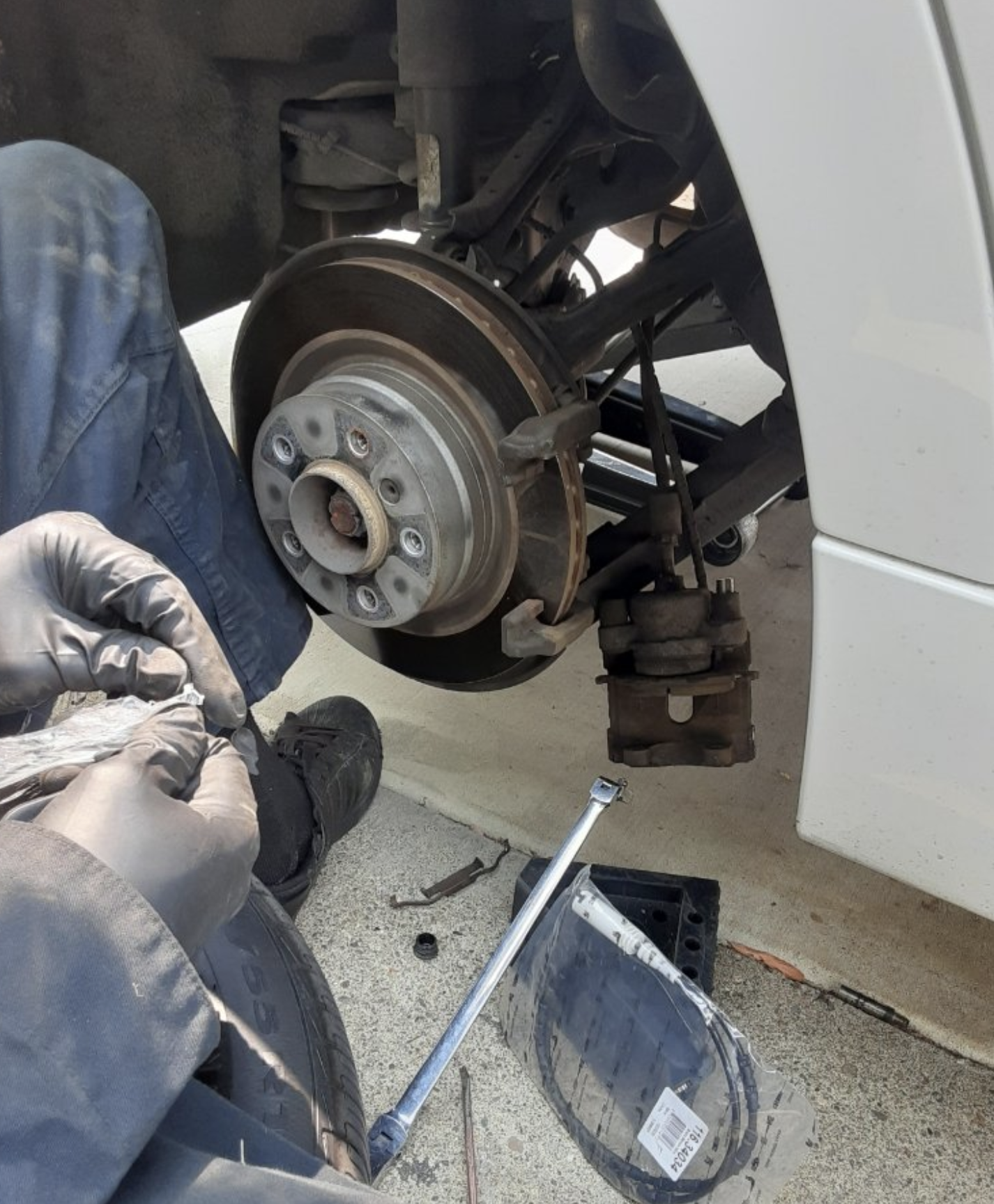 this image shows brake service in Boston, MA